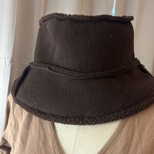 Brown Fleece Bucket Hat